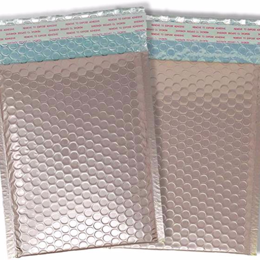 10 pcs Metallic Bubble Mailers Rose Gold 6"x9" in